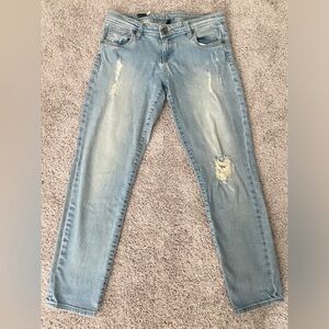Kut from the Kloth Distressed Light Blue Boyfriend Jeans